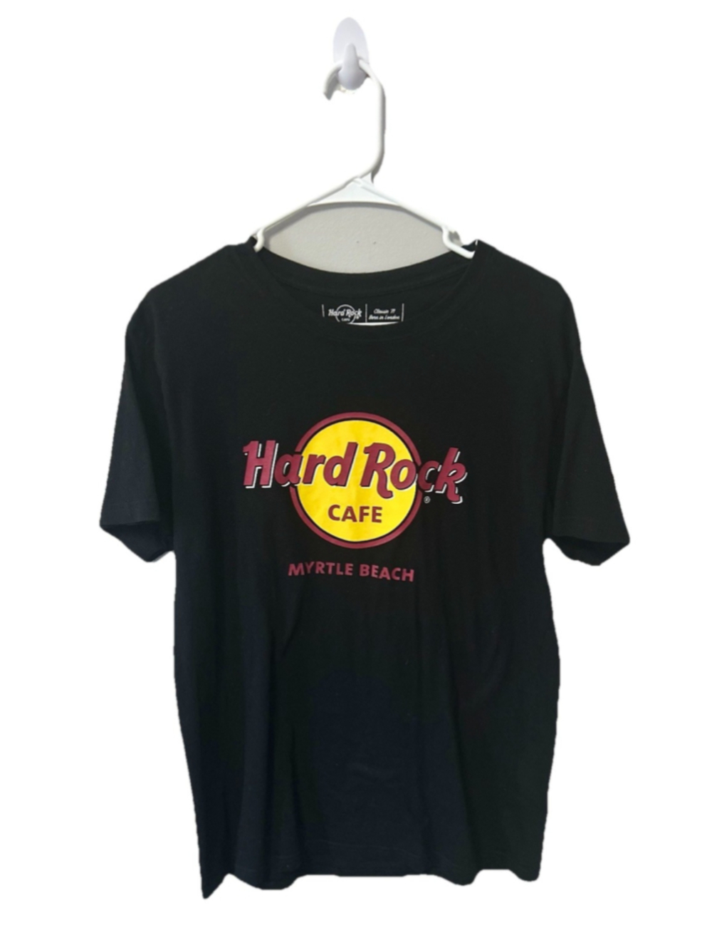Hard Rock Cafe Myrtle Beach Black Graphic T-Shirt, Size Medium